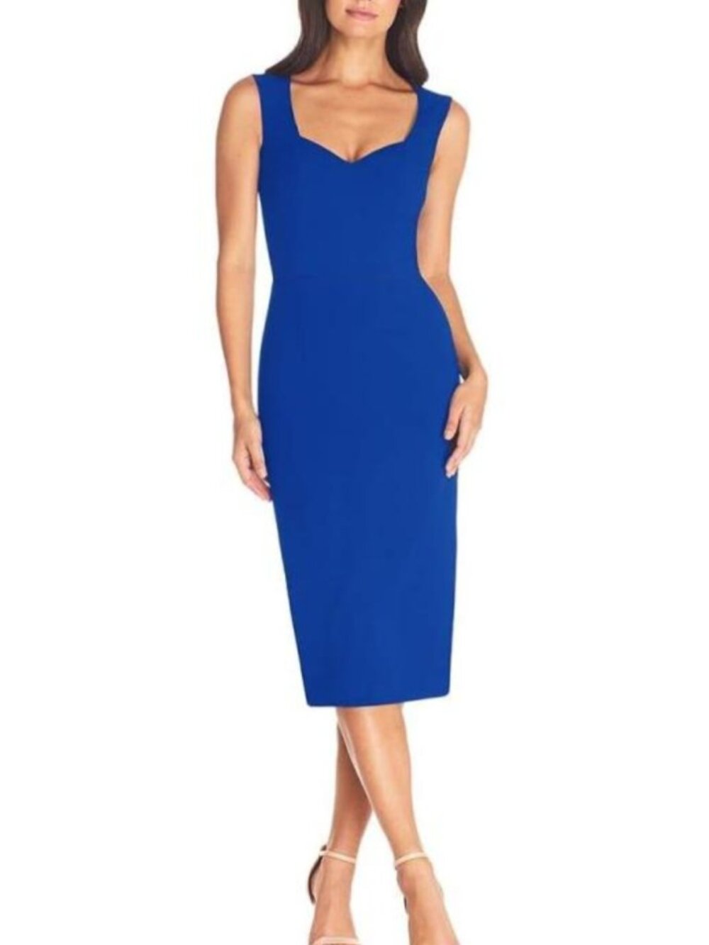 New With Tags Dress the Population Elle Bodycon Midi Dress - Electric Blue - L